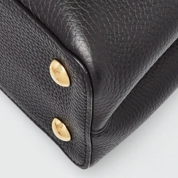 Louis Vuitton Black Taurillon Leather Flower Crown Capucines PM Bag - Picture 4 of 12